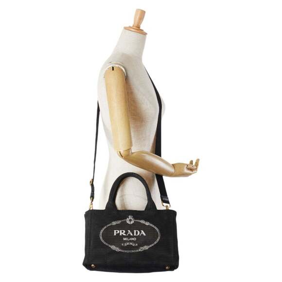 PRADA Black Canvas Shoulder Bag - Picture 9 of 9